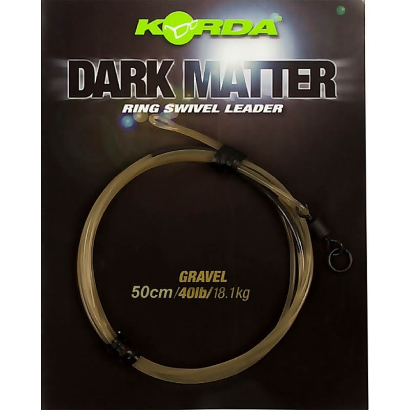 Korda Dark Matter Ring Swivel Leader 50cm 40lb Montage Karpfenvorfach Vorfach